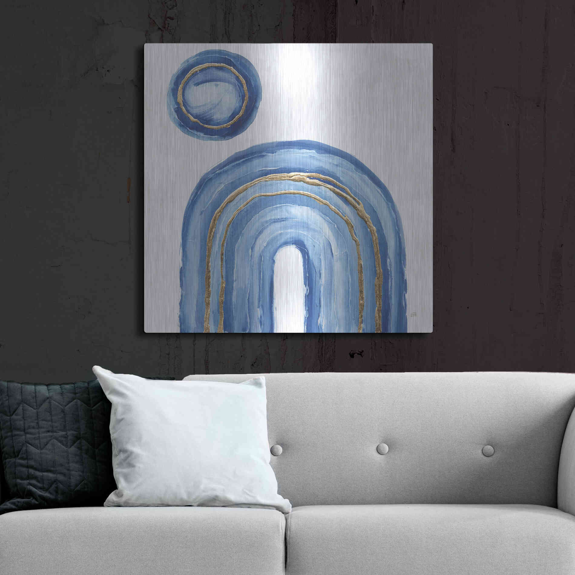 Luxe Metal Art 'Gilded Rainbow III' by Chris Paschke, Metal Wall Art,36x36