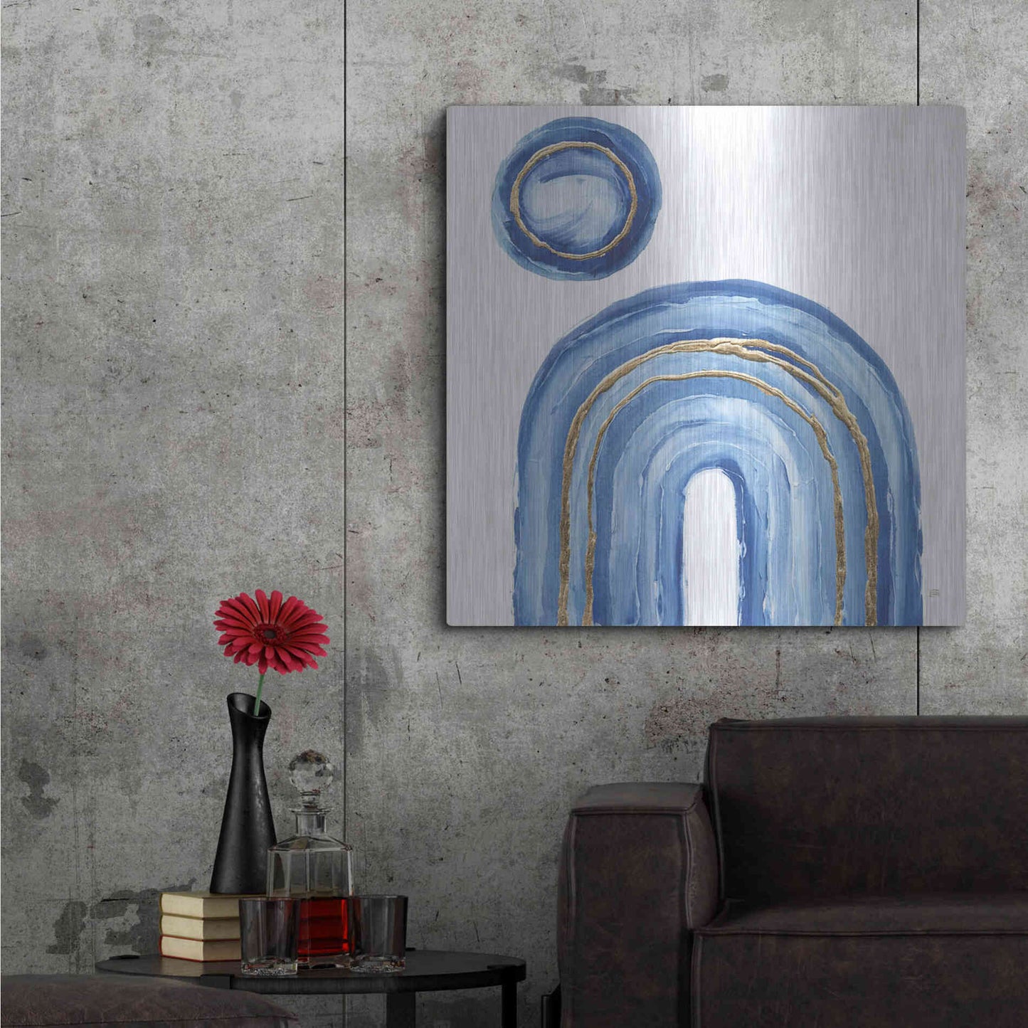 Luxe Metal Art 'Gilded Rainbow III' by Chris Paschke, Metal Wall Art,36x36