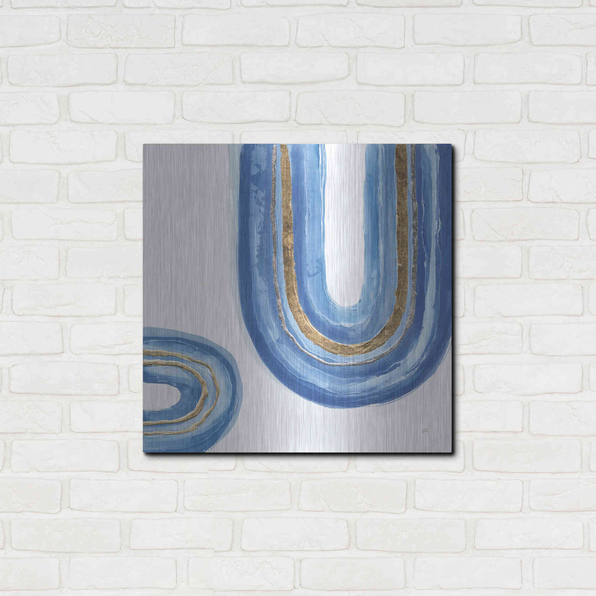 Luxe Metal Art 'Gilded Rainbow IV' by Chris Paschke, Metal Wall Art,24x24