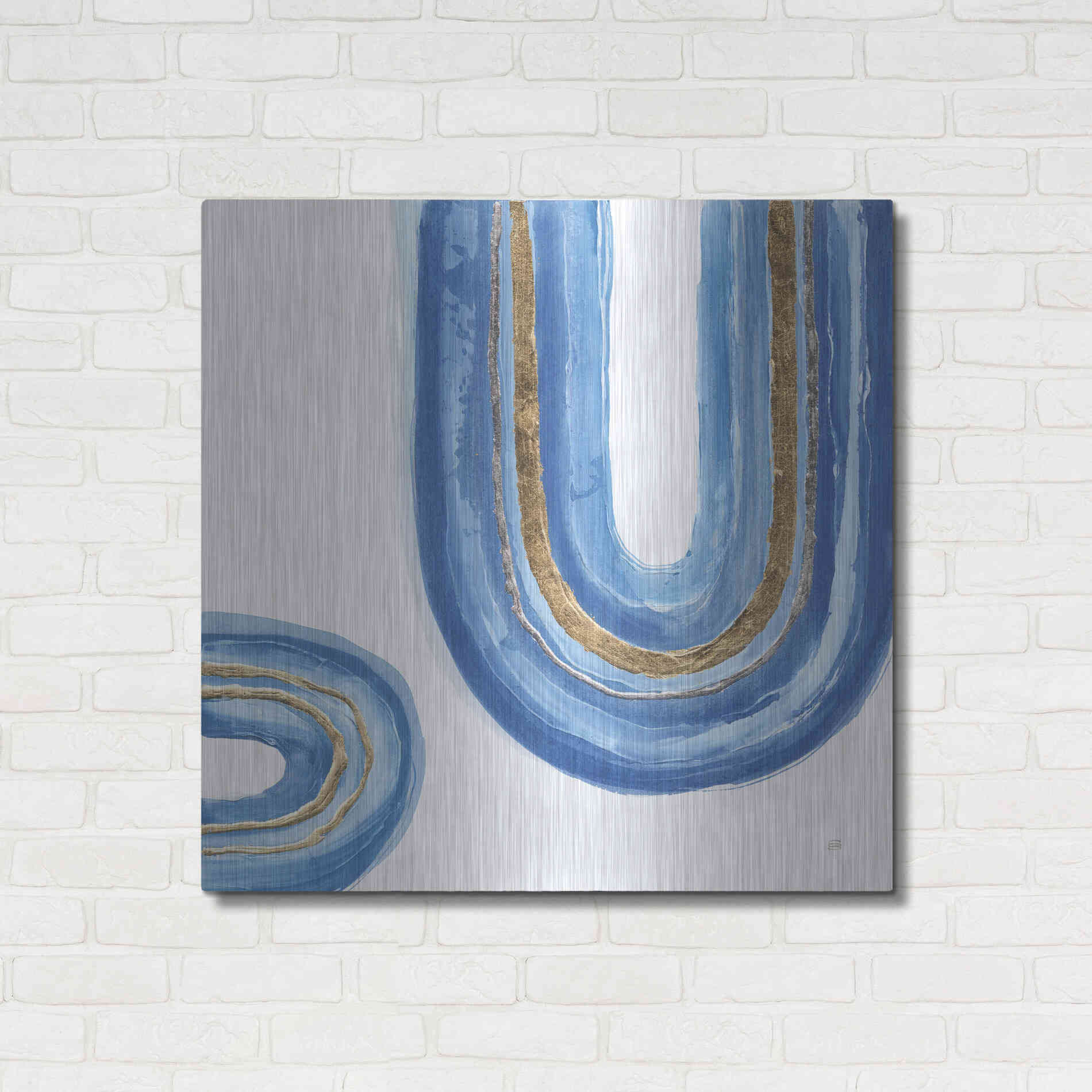 Luxe Metal Art 'Gilded Rainbow IV' by Chris Paschke, Metal Wall Art,36x36