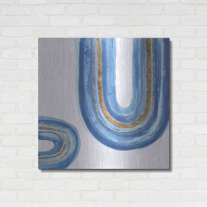 Luxe Metal Art 'Gilded Rainbow IV' by Chris Paschke, Metal Wall Art,36x36