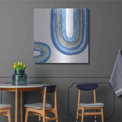 Luxe Metal Art 'Gilded Rainbow IV' by Chris Paschke, Metal Wall Art,36x36