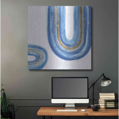 Luxe Metal Art 'Gilded Rainbow IV' by Chris Paschke, Metal Wall Art,36x36