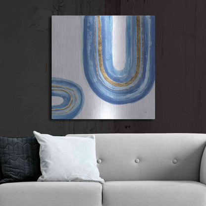 Luxe Metal Art 'Gilded Rainbow IV' by Chris Paschke, Metal Wall Art,36x36