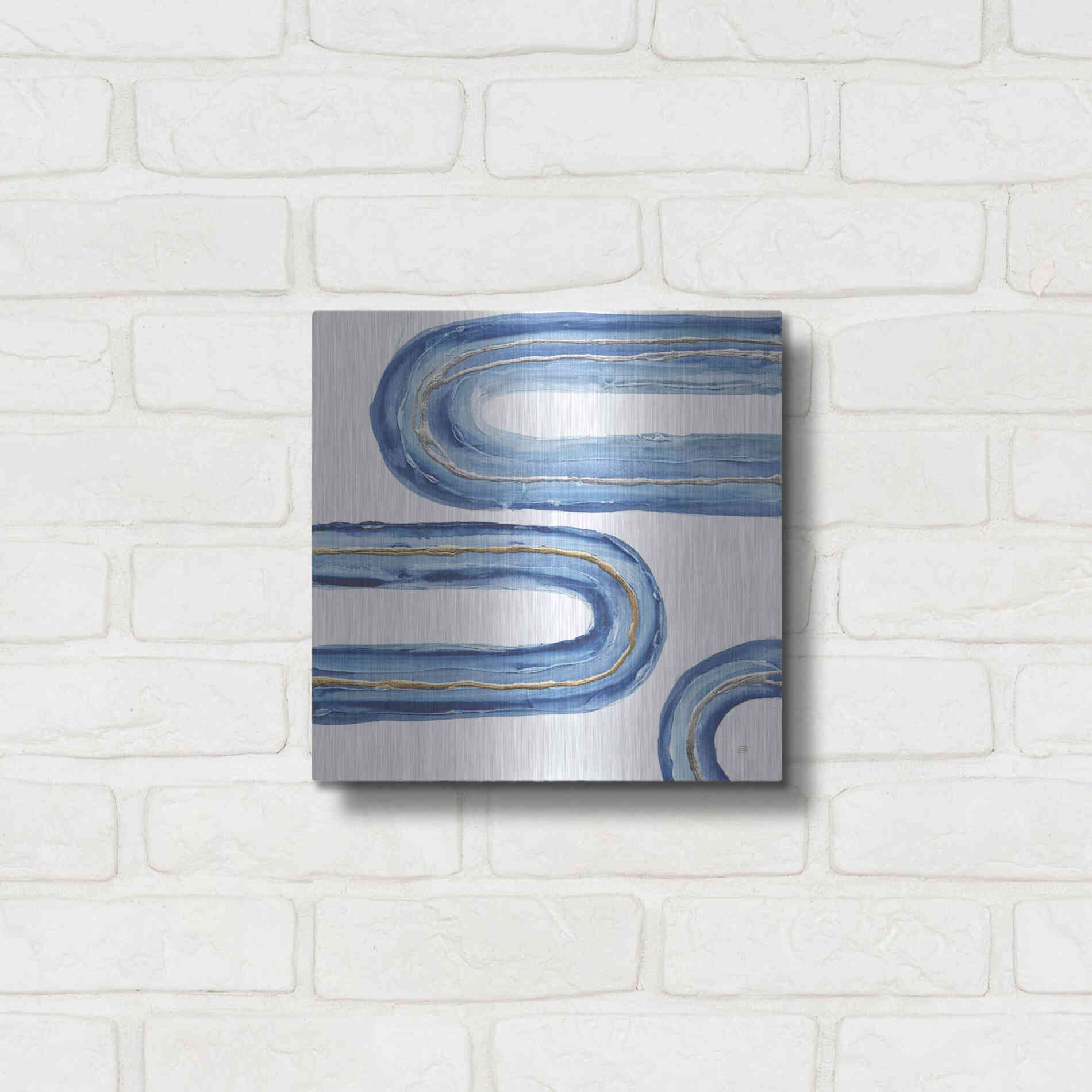 Luxe Metal Art 'Gilded Rainbow V' by Chris Paschke, Metal Wall Art,12x12