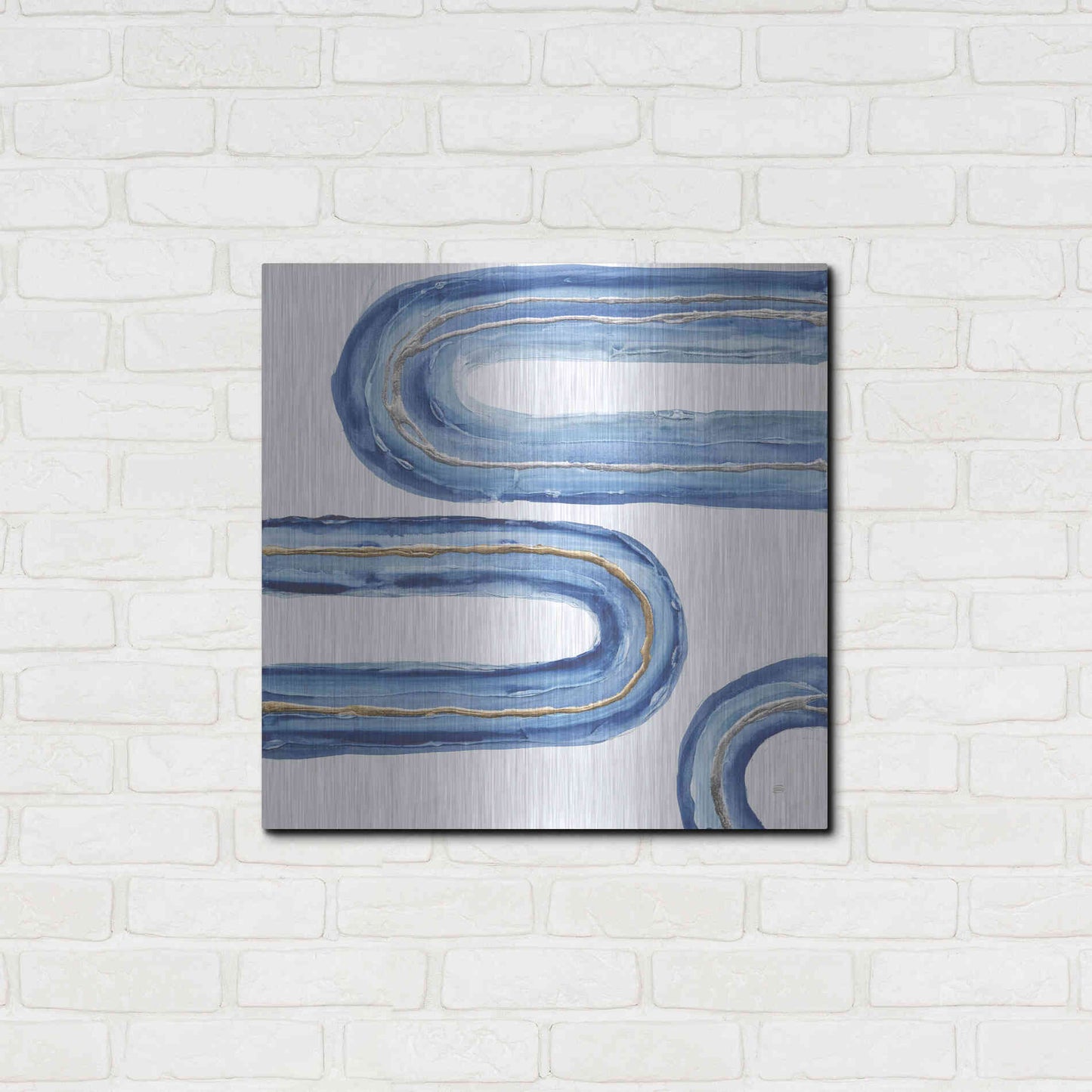 Luxe Metal Art 'Gilded Rainbow V' by Chris Paschke, Metal Wall Art,24x24