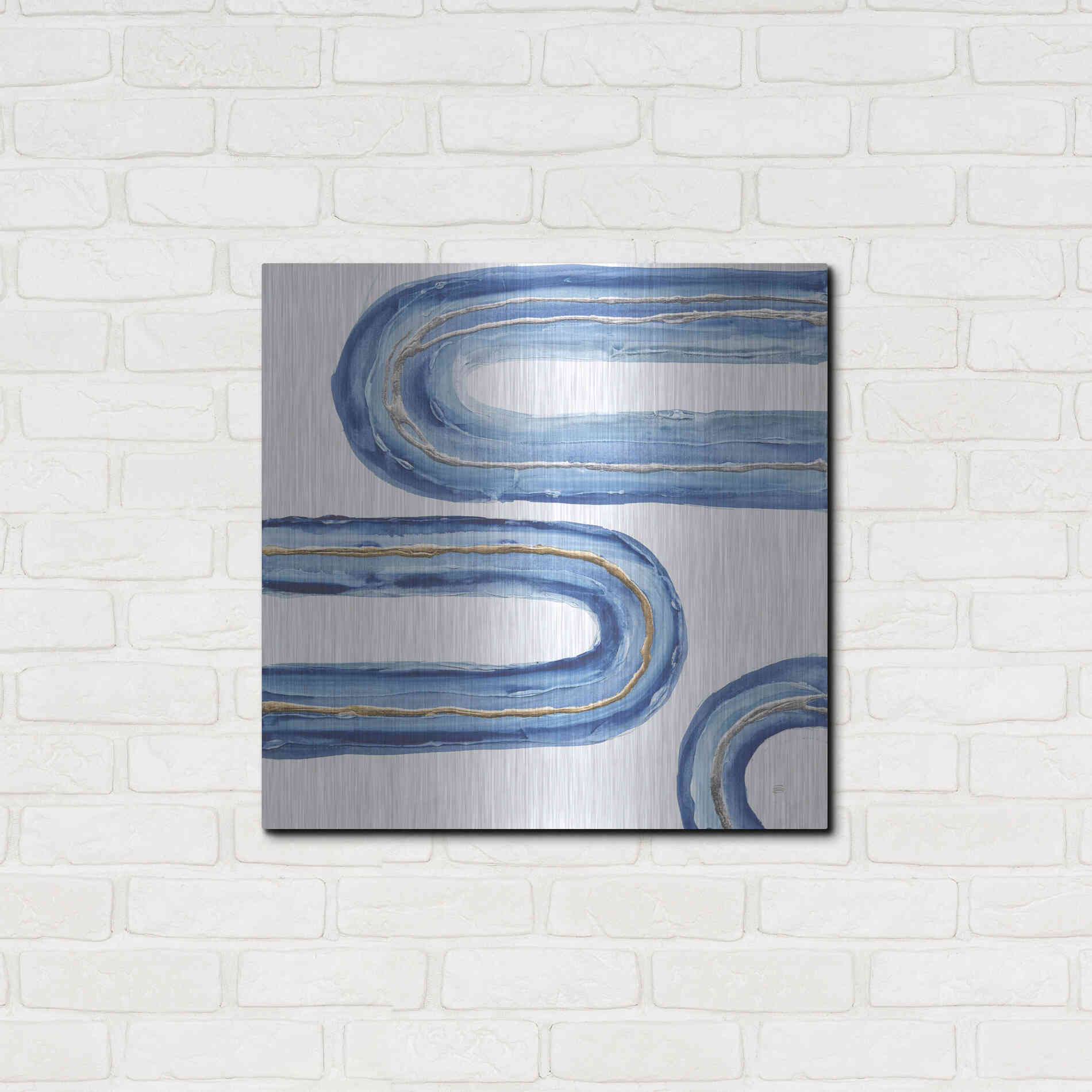 Luxe Metal Art 'Gilded Rainbow V' by Chris Paschke, Metal Wall Art,24x24