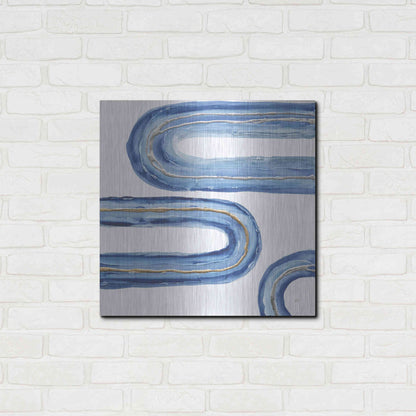 Luxe Metal Art 'Gilded Rainbow V' by Chris Paschke, Metal Wall Art,24x24