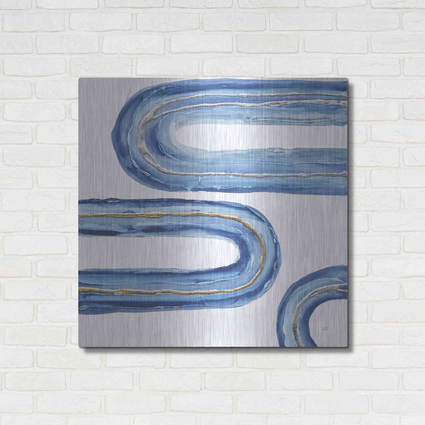 Luxe Metal Art 'Gilded Rainbow V' by Chris Paschke, Metal Wall Art,36x36