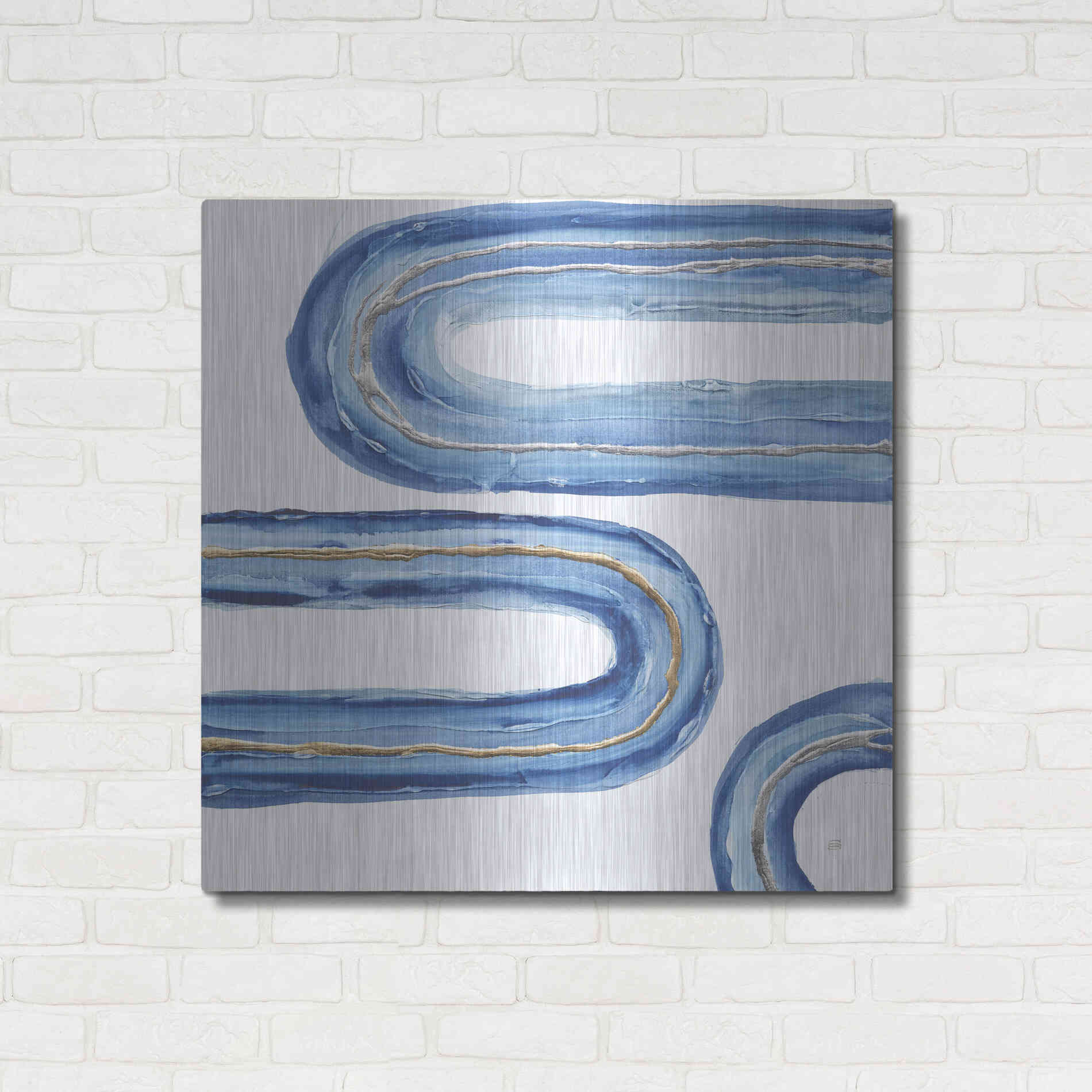 Luxe Metal Art 'Gilded Rainbow V' by Chris Paschke, Metal Wall Art,36x36