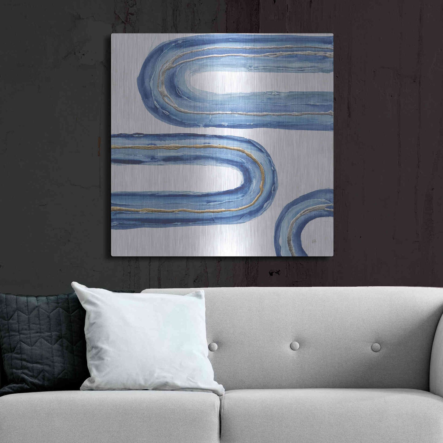 Luxe Metal Art 'Gilded Rainbow V' by Chris Paschke, Metal Wall Art,36x36