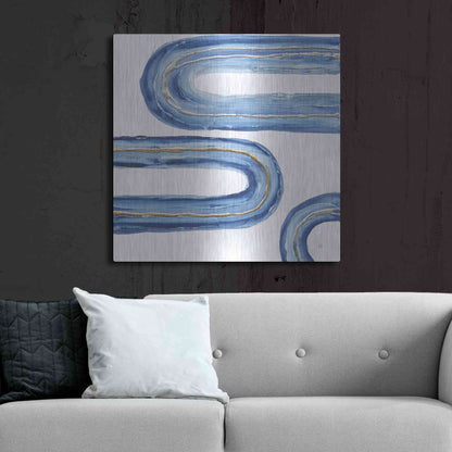 Luxe Metal Art 'Gilded Rainbow V' by Chris Paschke, Metal Wall Art,36x36