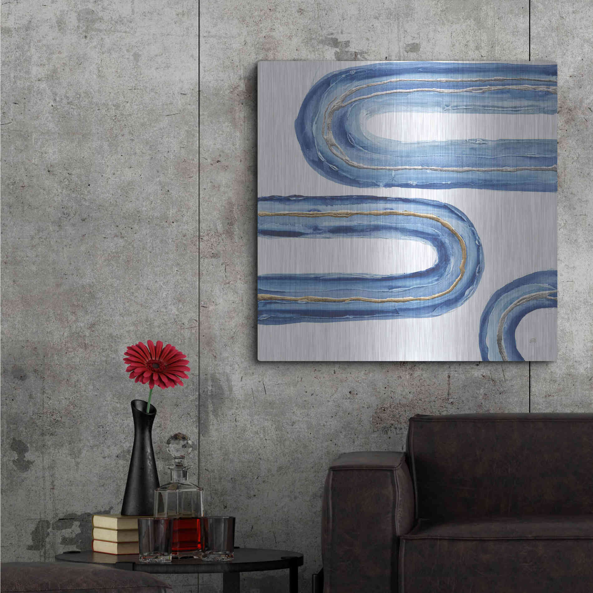 Luxe Metal Art 'Gilded Rainbow V' by Chris Paschke, Metal Wall Art,36x36