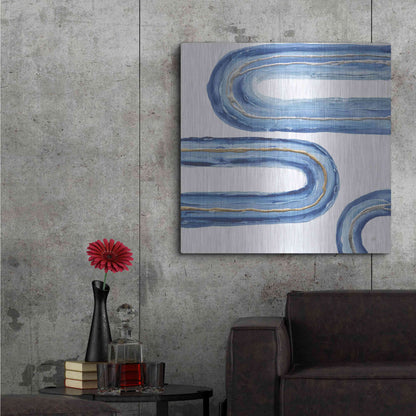 Luxe Metal Art 'Gilded Rainbow V' by Chris Paschke, Metal Wall Art,36x36