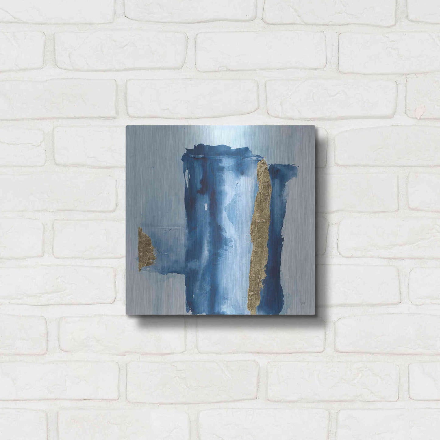 Luxe Metal Art 'Glacier I' by Chris Paschke, Metal Wall Art,12x12