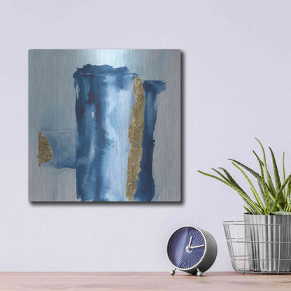 Luxe Metal Art 'Glacier I' by Chris Paschke, Metal Wall Art,12x12