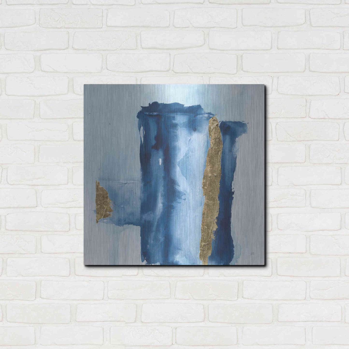 Luxe Metal Art 'Glacier I' by Chris Paschke, Metal Wall Art,24x24