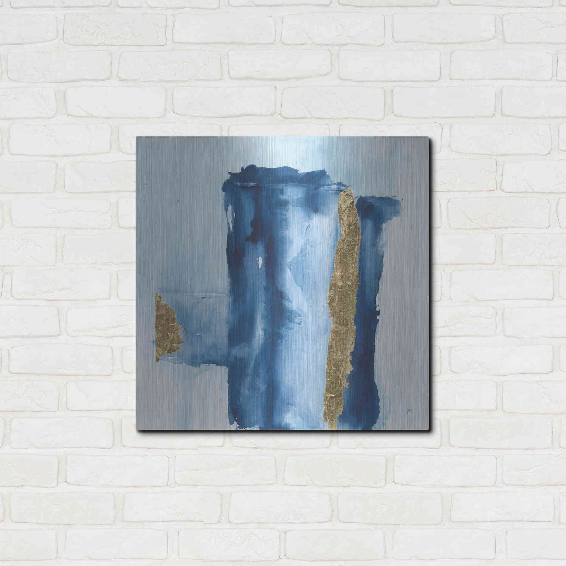 Luxe Metal Art 'Glacier I' by Chris Paschke, Metal Wall Art,24x24