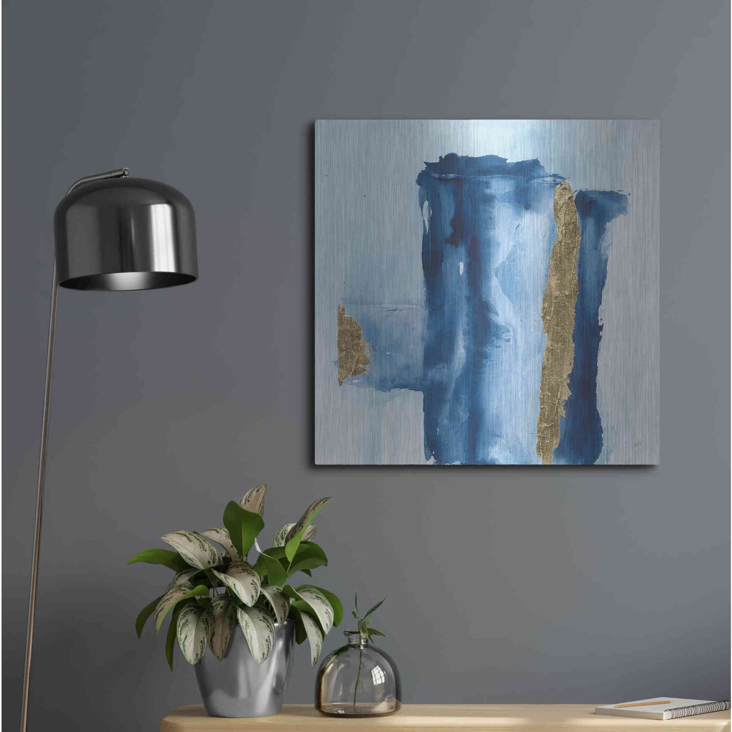 Luxe Metal Art 'Glacier I' by Chris Paschke, Metal Wall Art,24x24