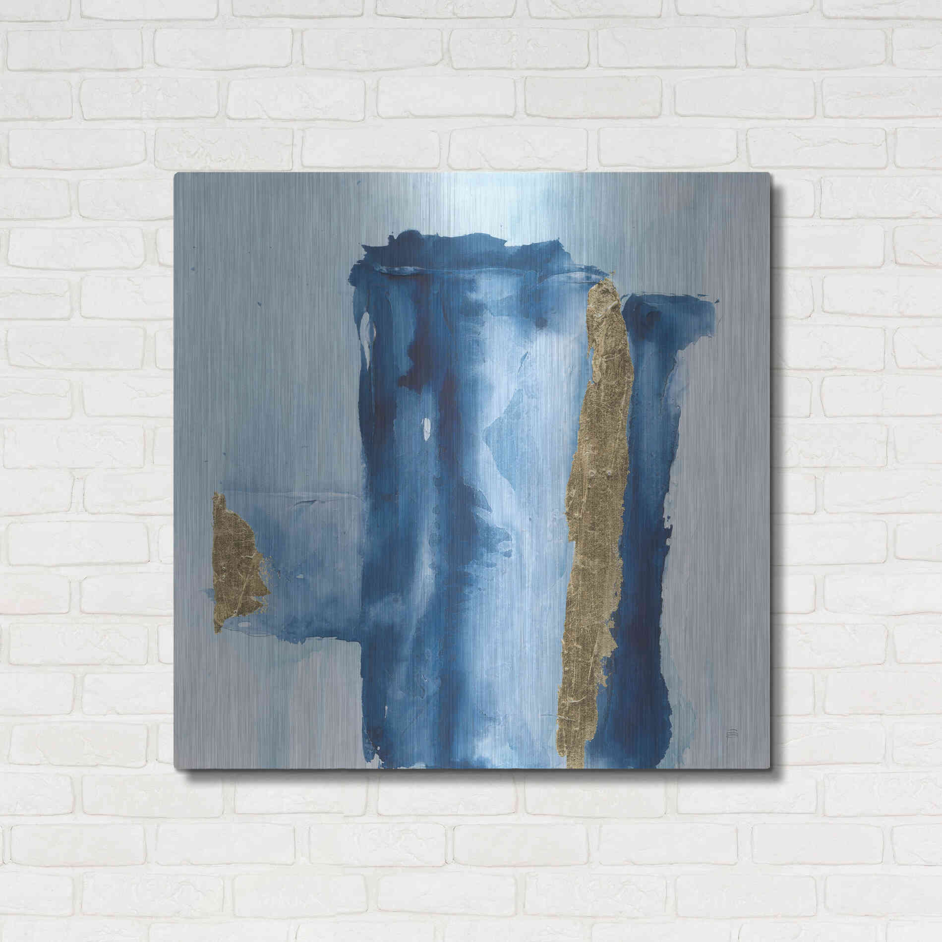 Luxe Metal Art 'Glacier I' by Chris Paschke, Metal Wall Art,36x36