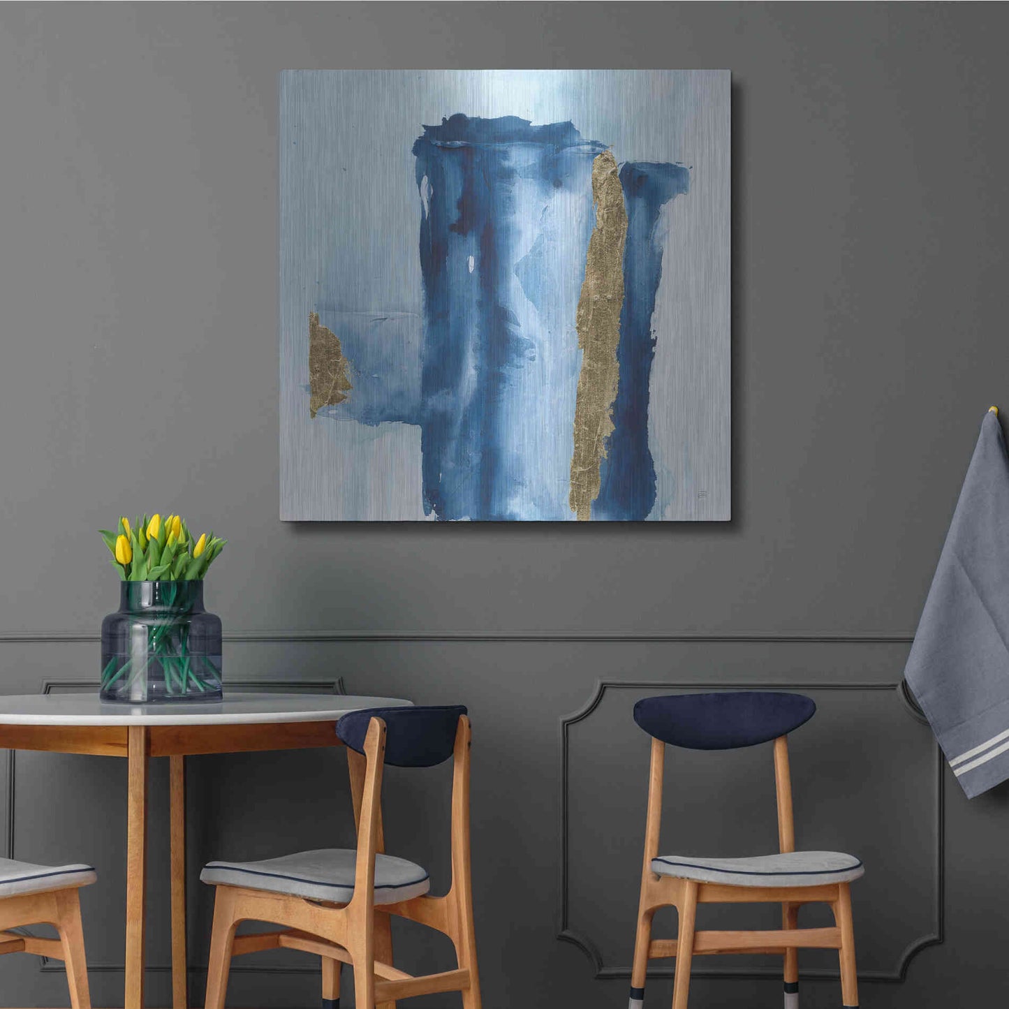 Luxe Metal Art 'Glacier I' by Chris Paschke, Metal Wall Art,36x36