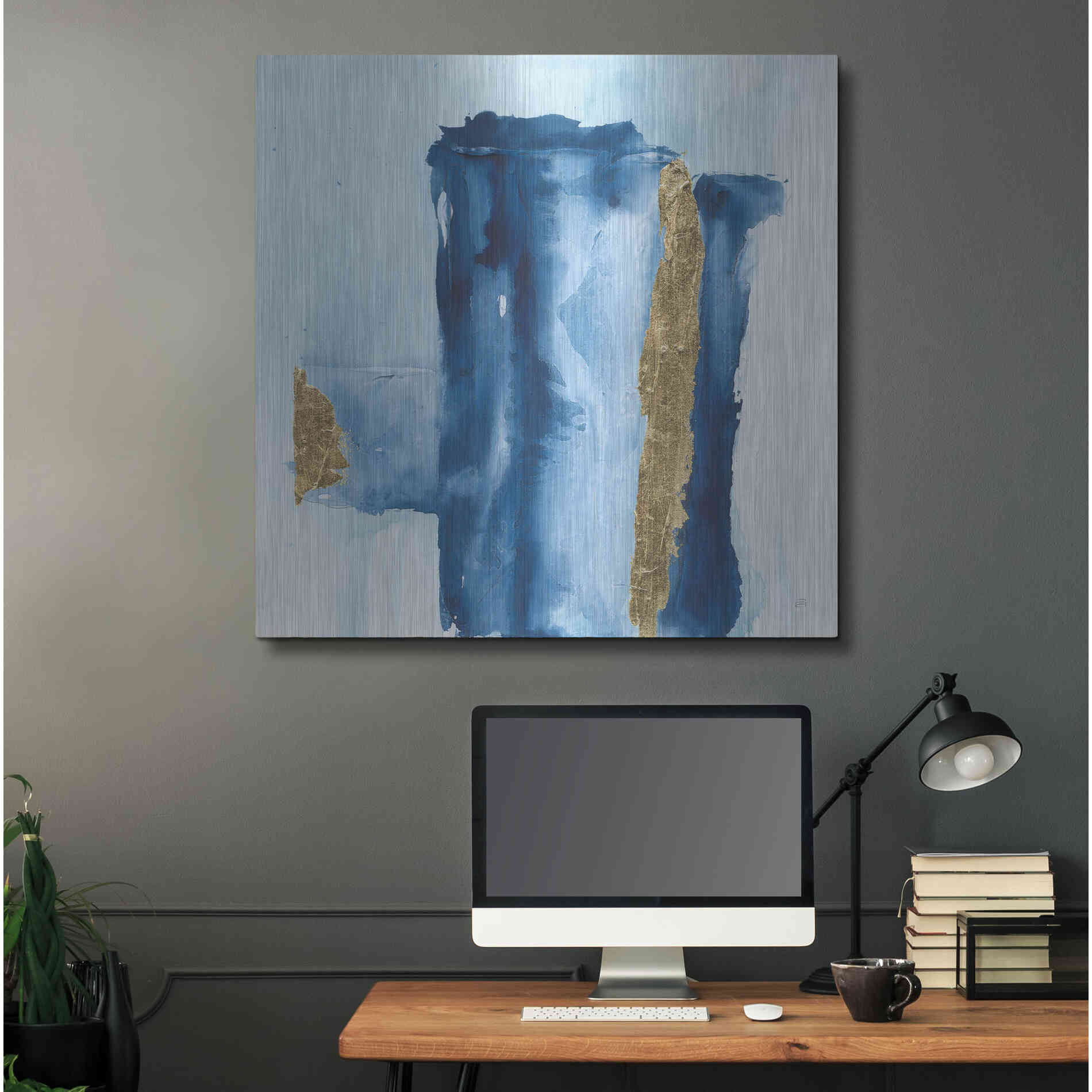 Luxe Metal Art 'Glacier I' by Chris Paschke, Metal Wall Art,36x36