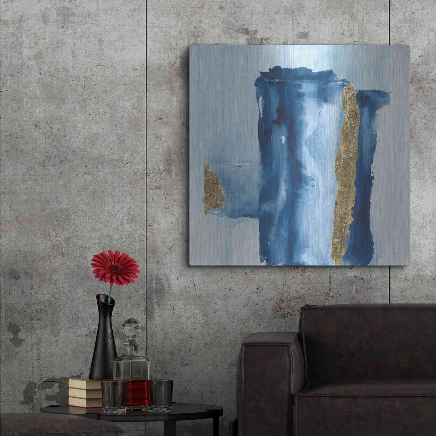 Luxe Metal Art 'Glacier I' by Chris Paschke, Metal Wall Art,36x36