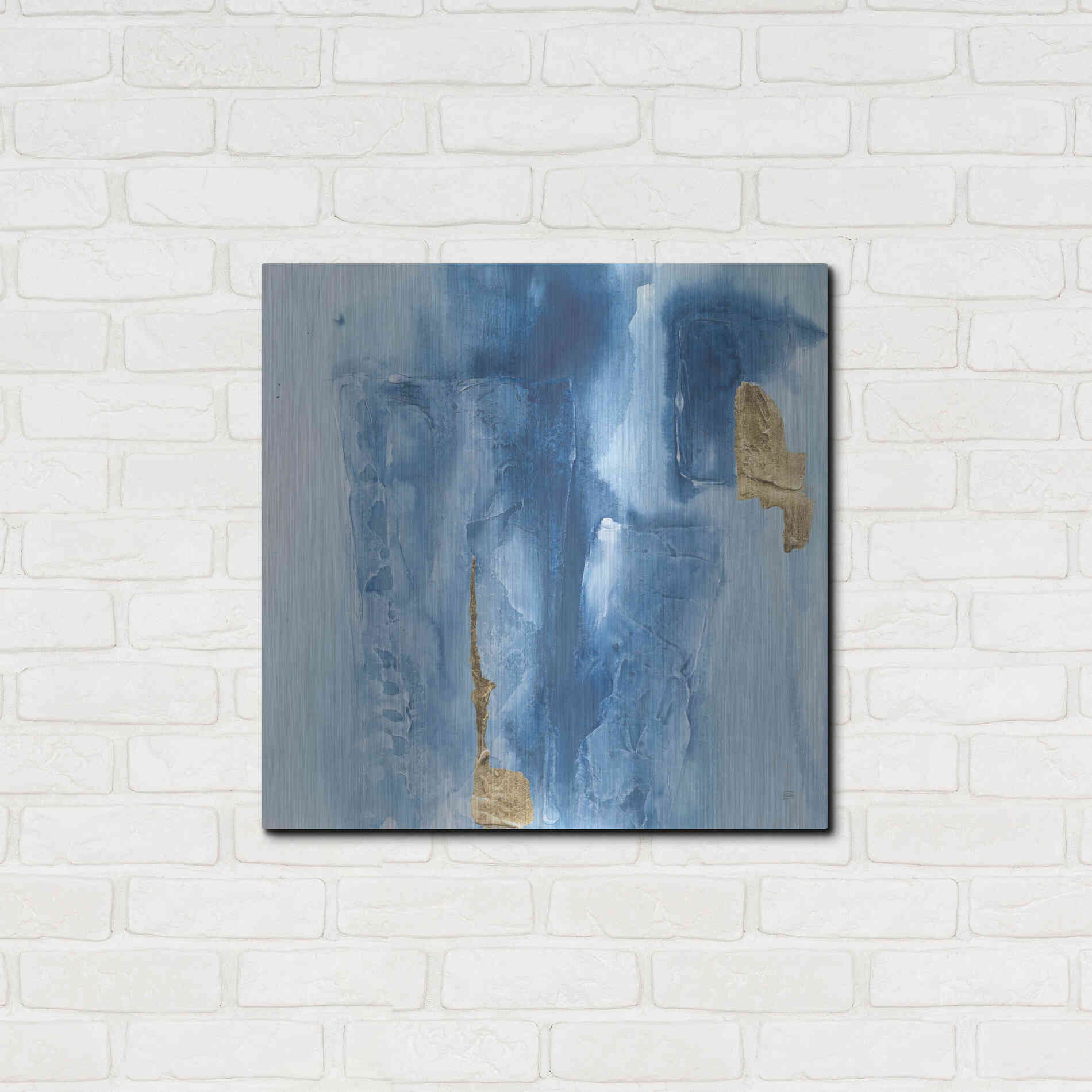 Luxe Metal Art 'Glacier II' by Chris Paschke, Metal Wall Art,24x24