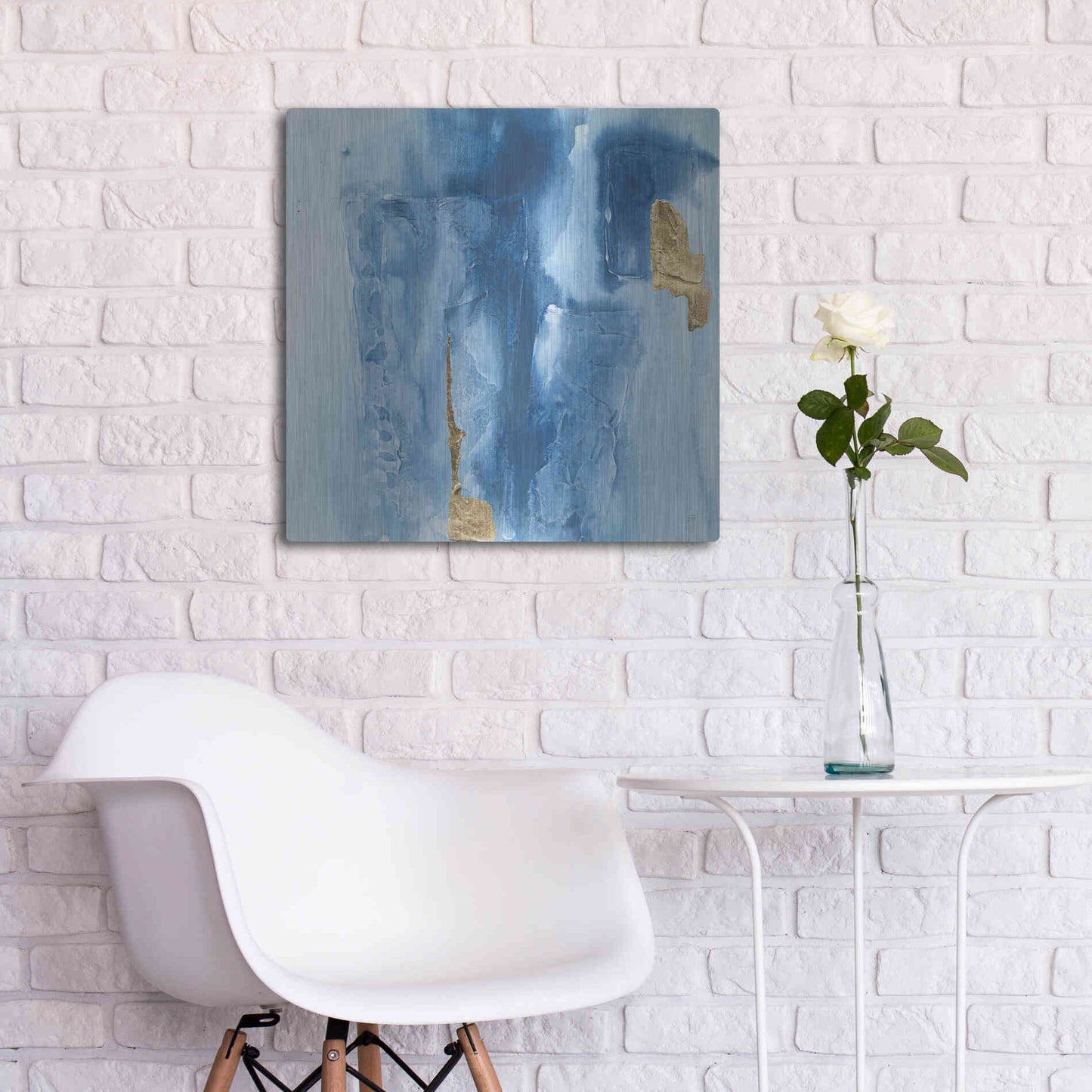 Luxe Metal Art 'Glacier II' by Chris Paschke, Metal Wall Art,24x24