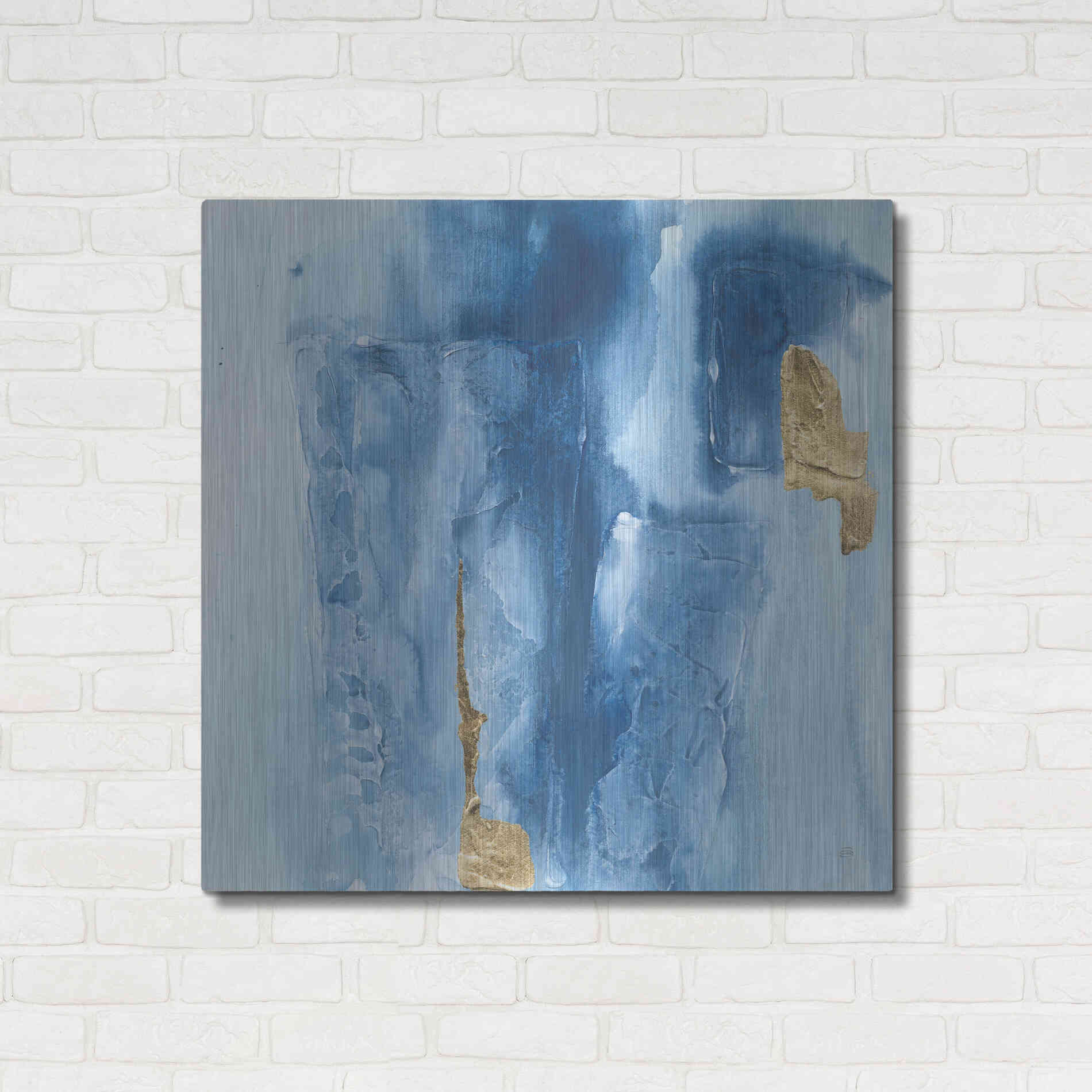 Luxe Metal Art 'Glacier II' by Chris Paschke, Metal Wall Art,36x36