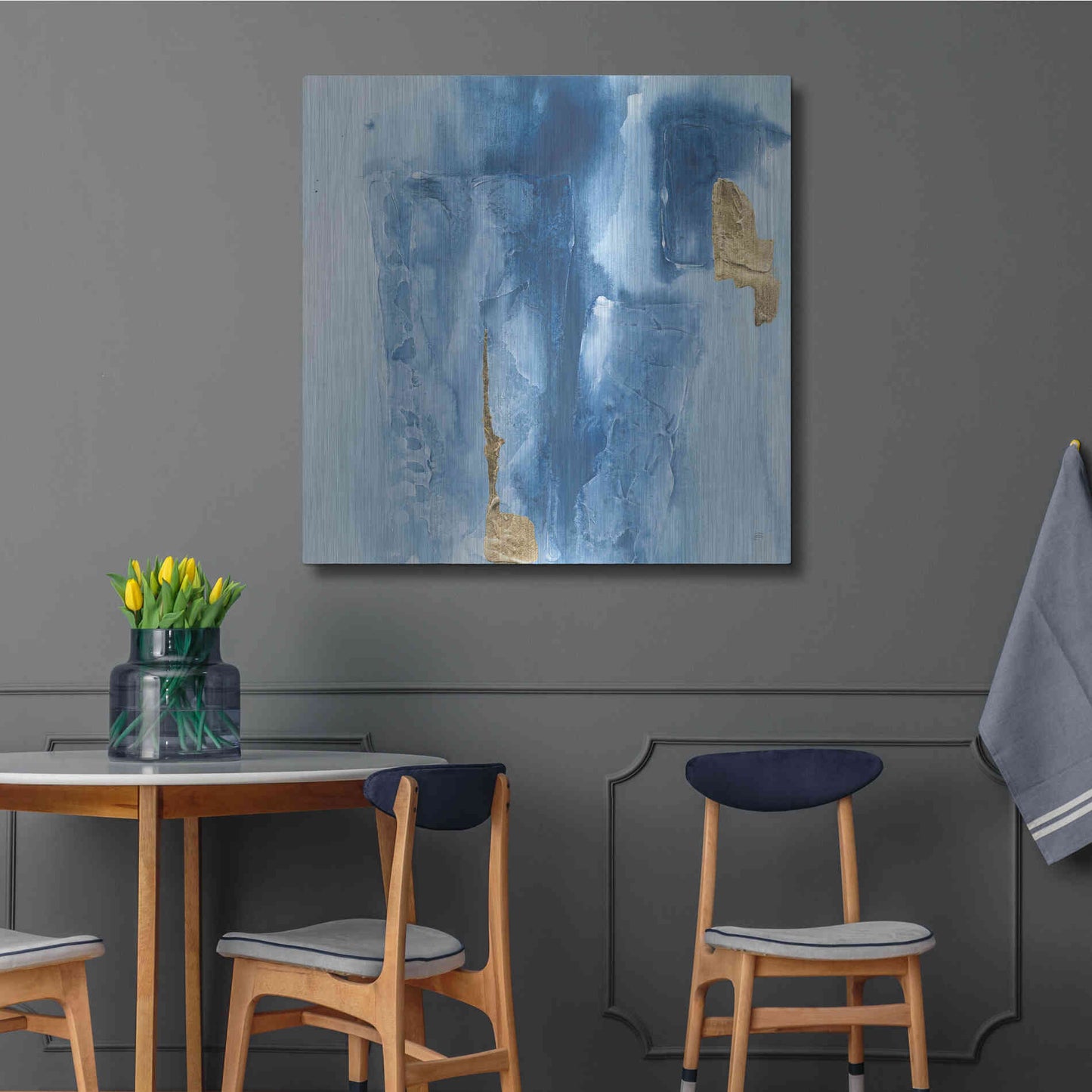 Luxe Metal Art 'Glacier II' by Chris Paschke, Metal Wall Art,36x36