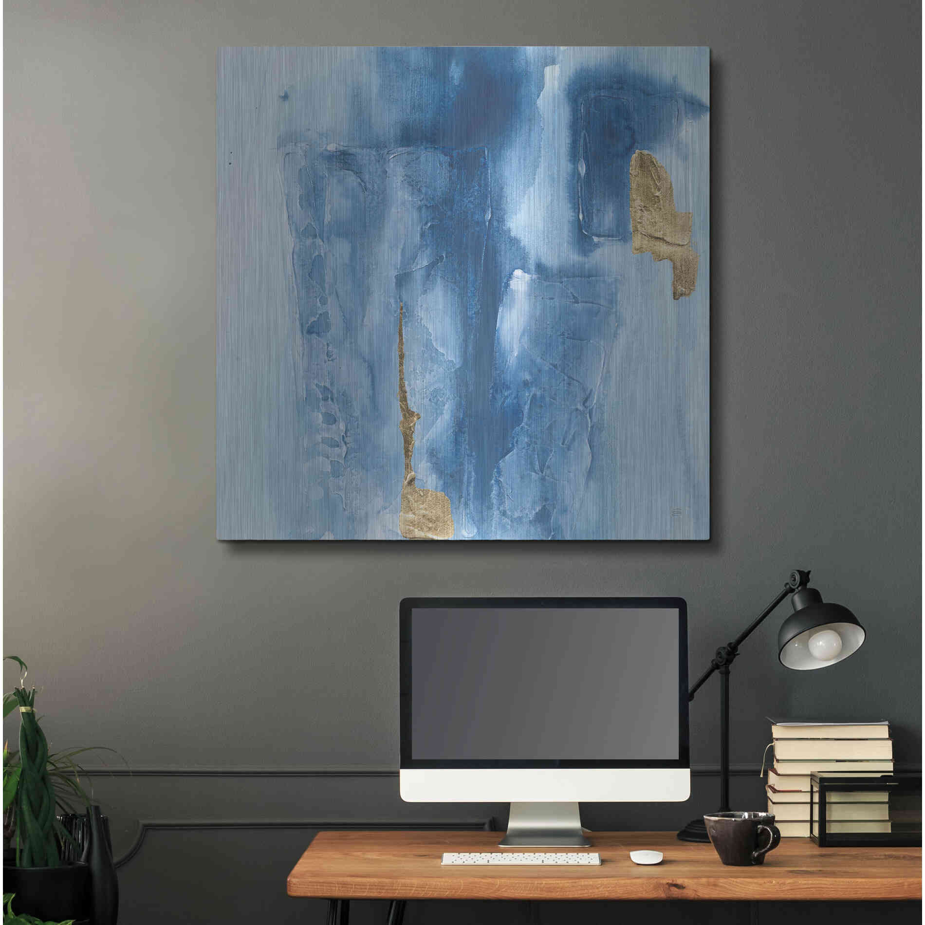 Luxe Metal Art 'Glacier II' by Chris Paschke, Metal Wall Art,36x36
