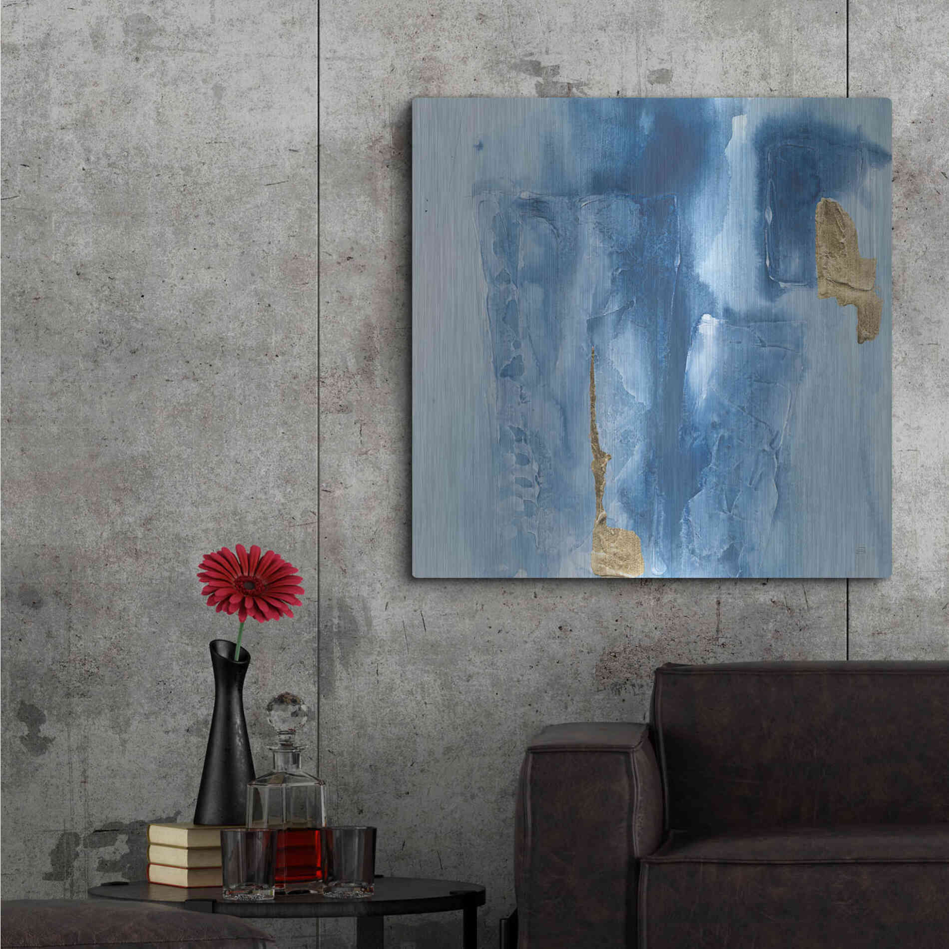 Luxe Metal Art 'Glacier II' by Chris Paschke, Metal Wall Art,36x36