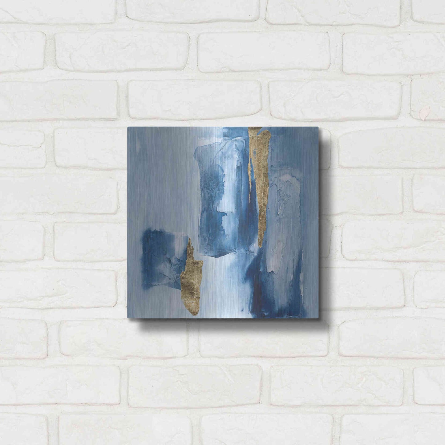 Luxe Metal Art 'Glacier III' by Chris Paschke, Metal Wall Art,12x12