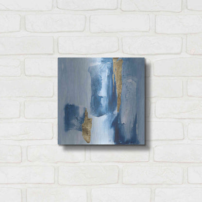 Luxe Metal Art 'Glacier III' by Chris Paschke, Metal Wall Art,12x12