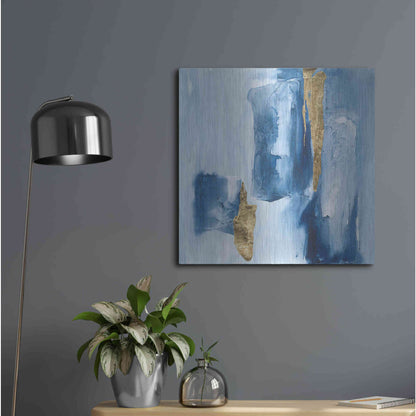 Luxe Metal Art 'Glacier III' by Chris Paschke, Metal Wall Art,24x24