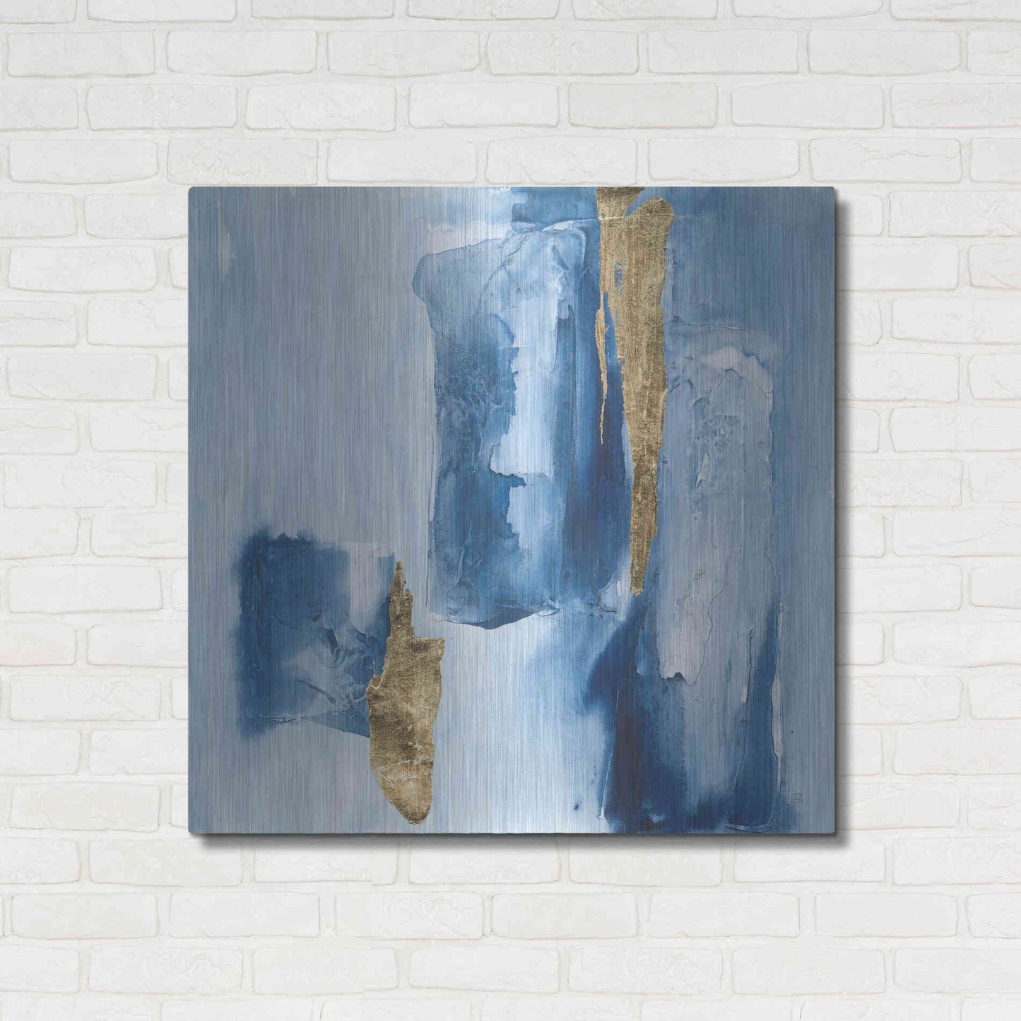 Luxe Metal Art 'Glacier III' by Chris Paschke, Metal Wall Art,36x36