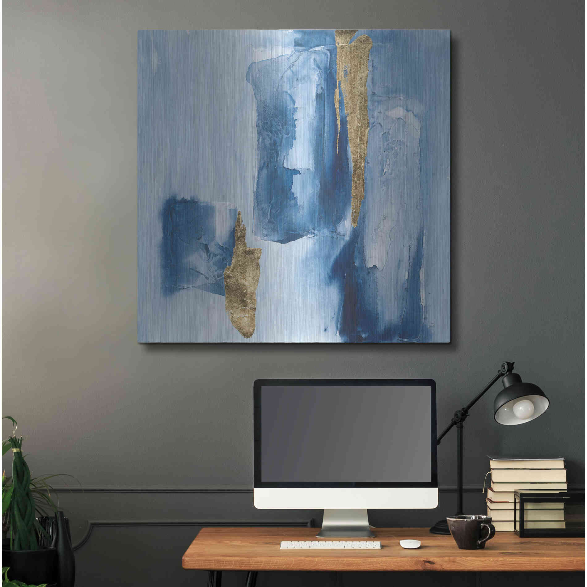 Luxe Metal Art 'Glacier III' by Chris Paschke, Metal Wall Art,36x36