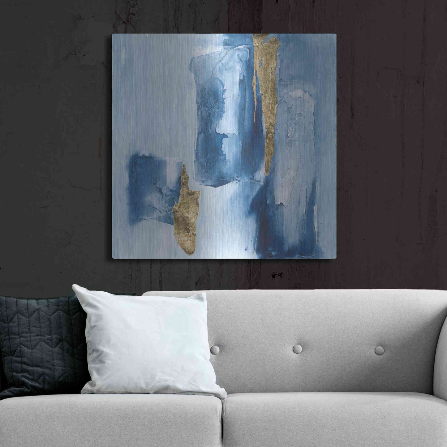 Luxe Metal Art 'Glacier III' by Chris Paschke, Metal Wall Art,36x36