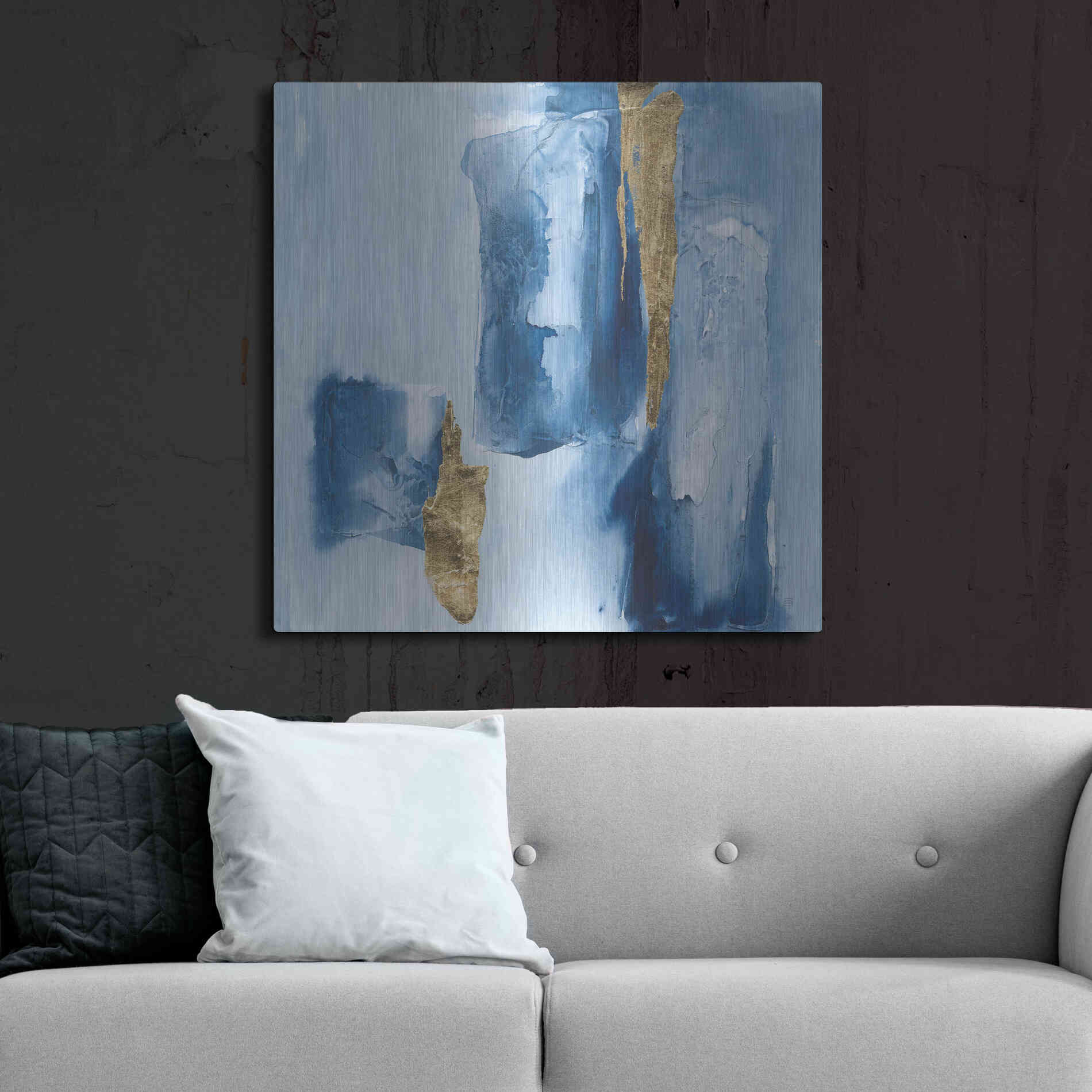 Luxe Metal Art 'Glacier III' by Chris Paschke, Metal Wall Art,36x36