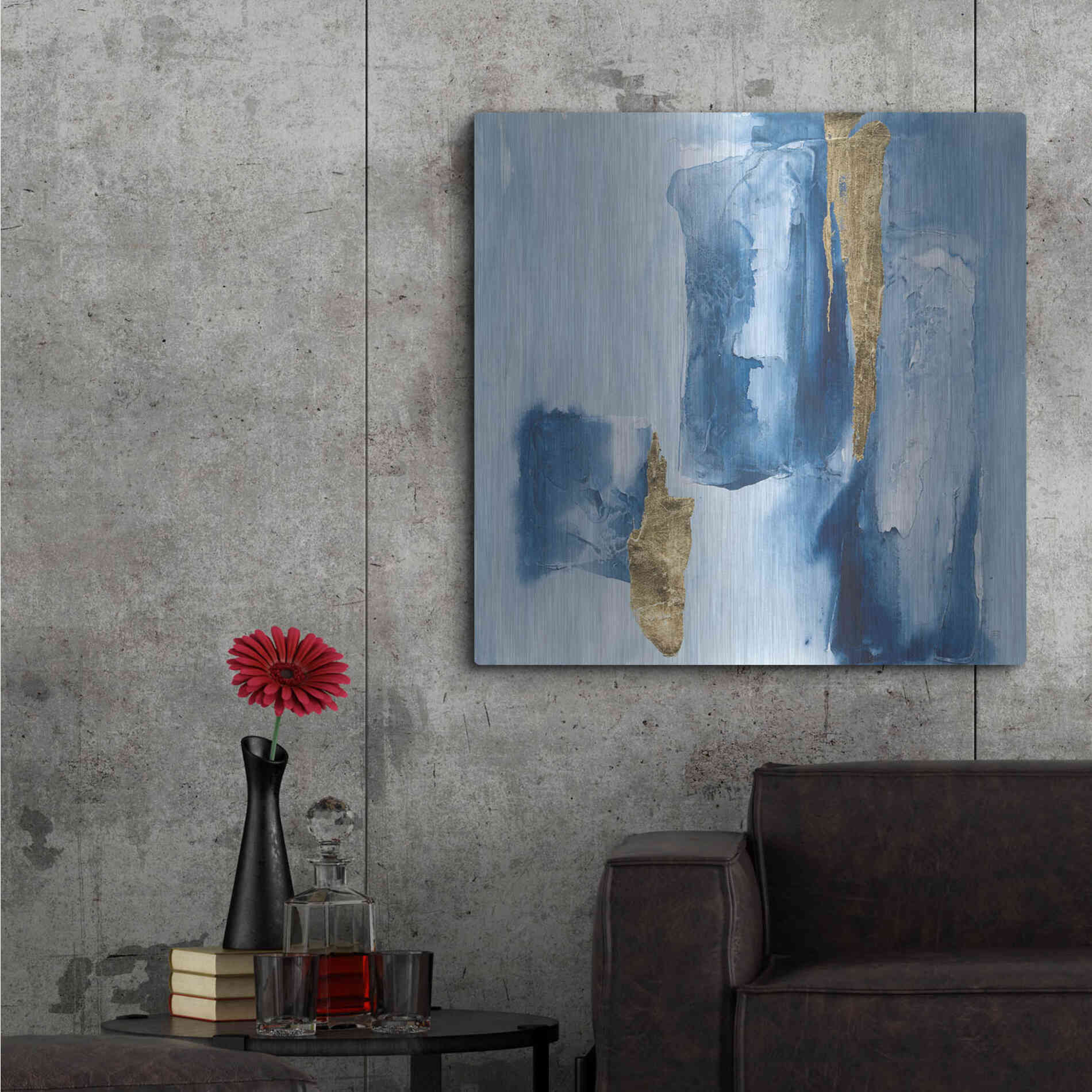 Luxe Metal Art 'Glacier III' by Chris Paschke, Metal Wall Art,36x36