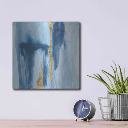 Luxe Metal Art 'Glacier IV' by Chris Paschke, Metal Wall Art,12x12