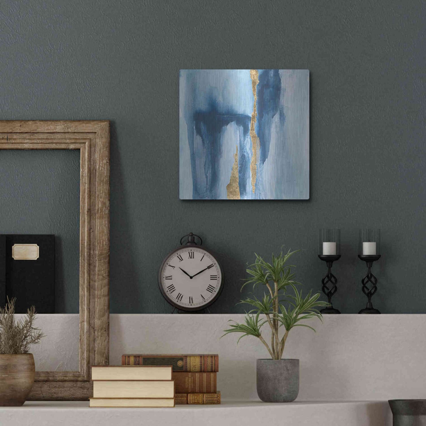 Luxe Metal Art 'Glacier IV' by Chris Paschke, Metal Wall Art,12x12