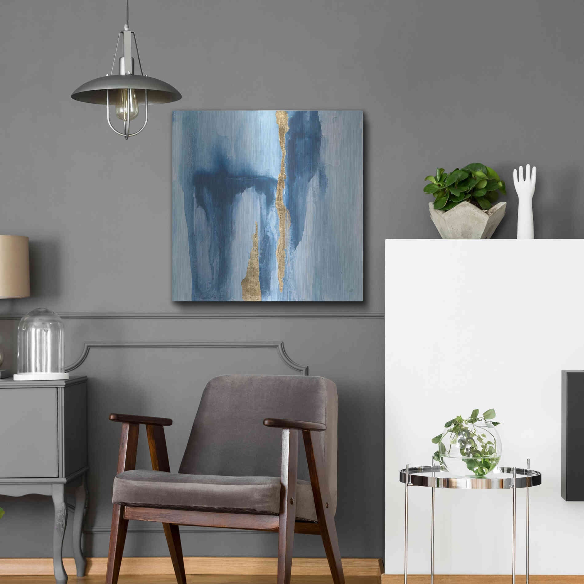 Luxe Metal Art 'Glacier IV' by Chris Paschke, Metal Wall Art,24x24