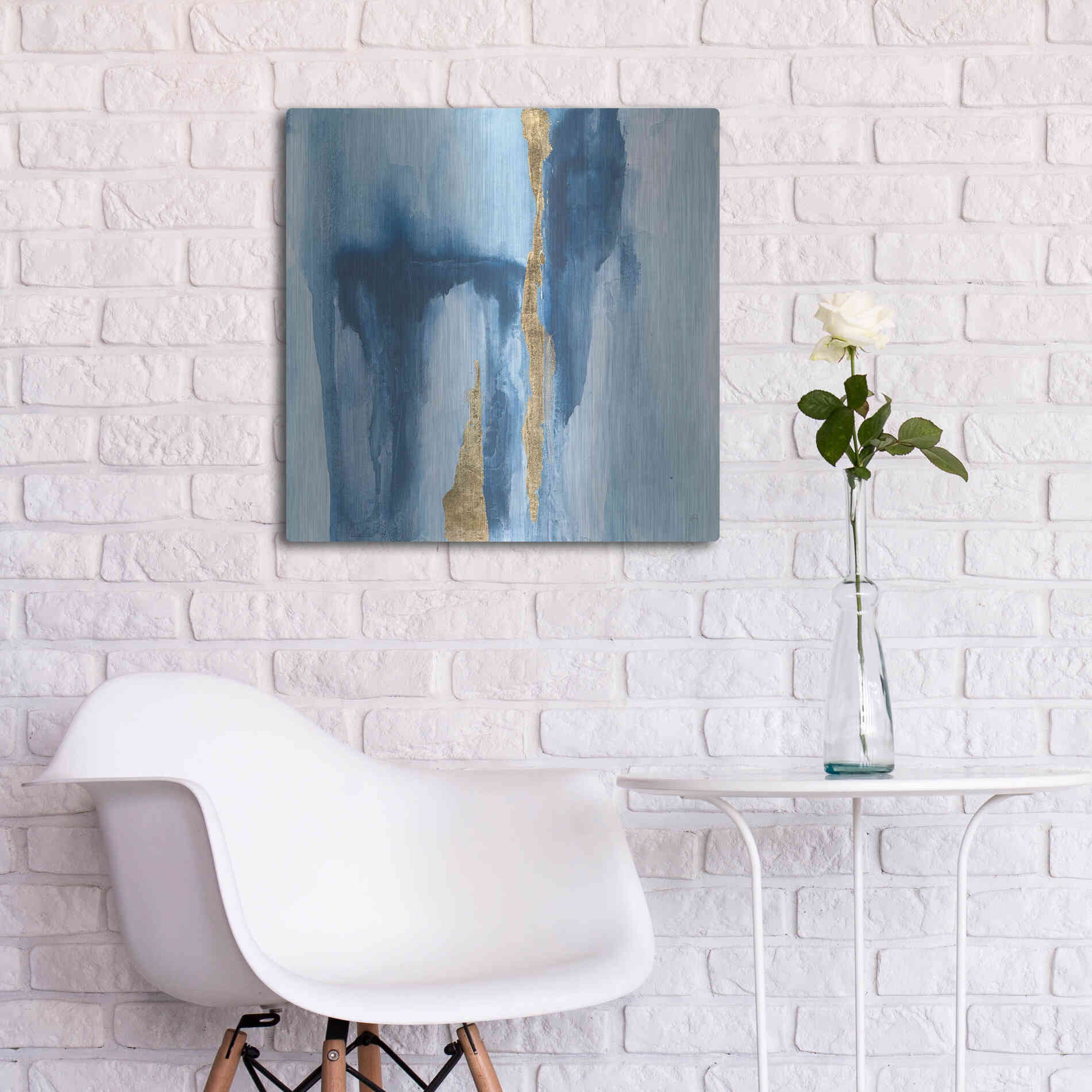 Luxe Metal Art 'Glacier IV' by Chris Paschke, Metal Wall Art,24x24