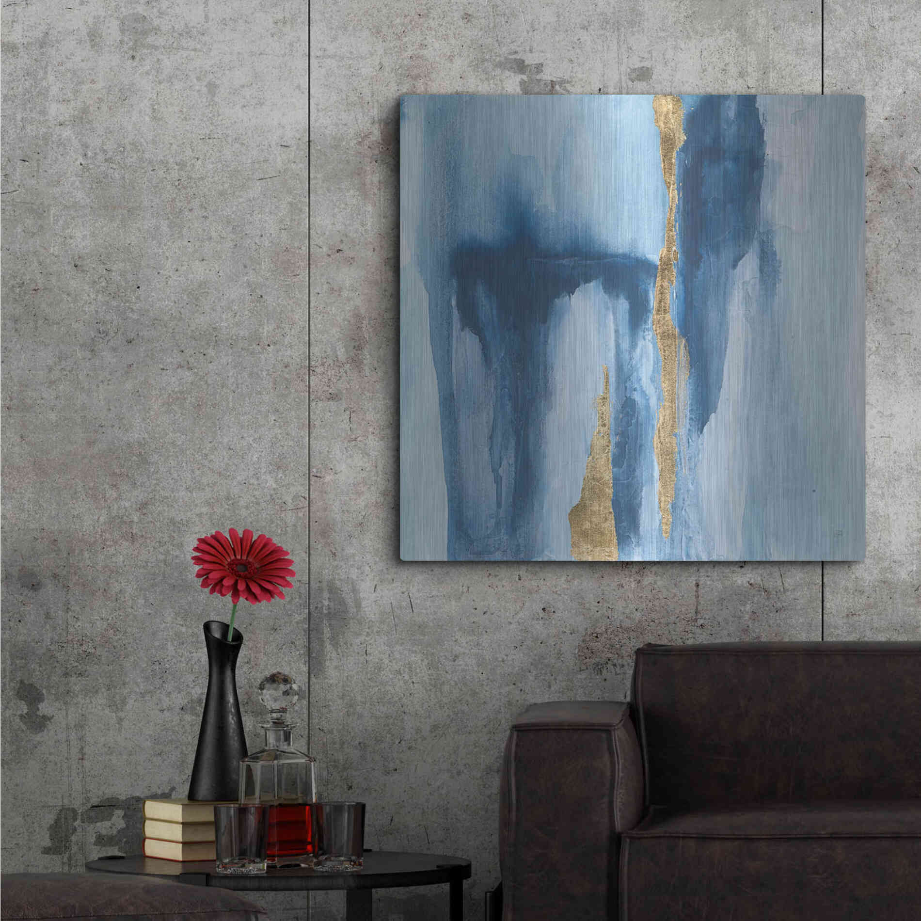 Luxe Metal Art 'Glacier IV' by Chris Paschke, Metal Wall Art,36x36