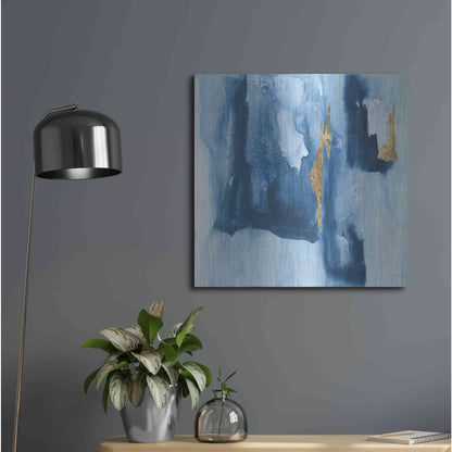 Luxe Metal Art 'Glacier V' by Chris Paschke, Metal Wall Art,24x24