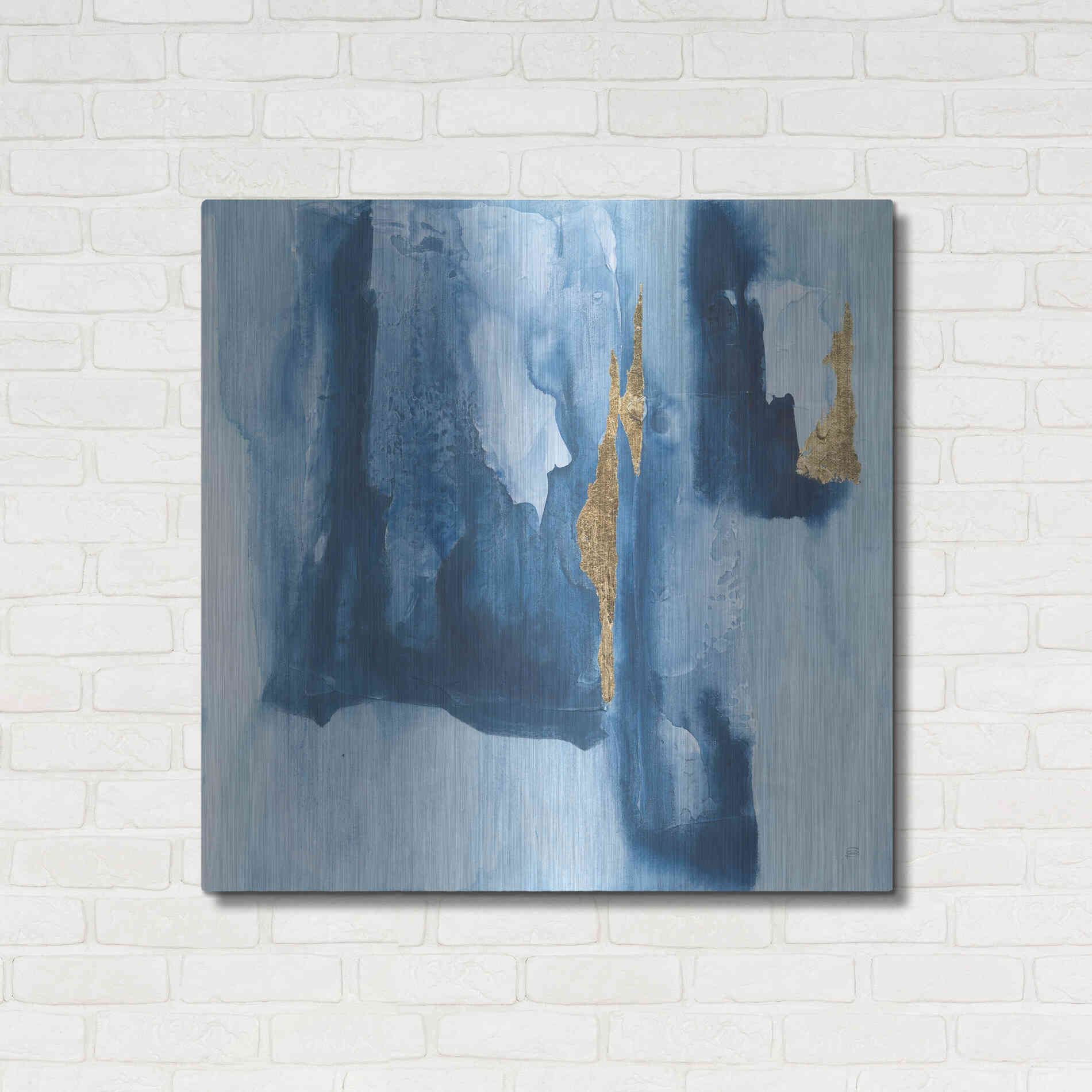 Luxe Metal Art 'Glacier V' by Chris Paschke, Metal Wall Art,36x36