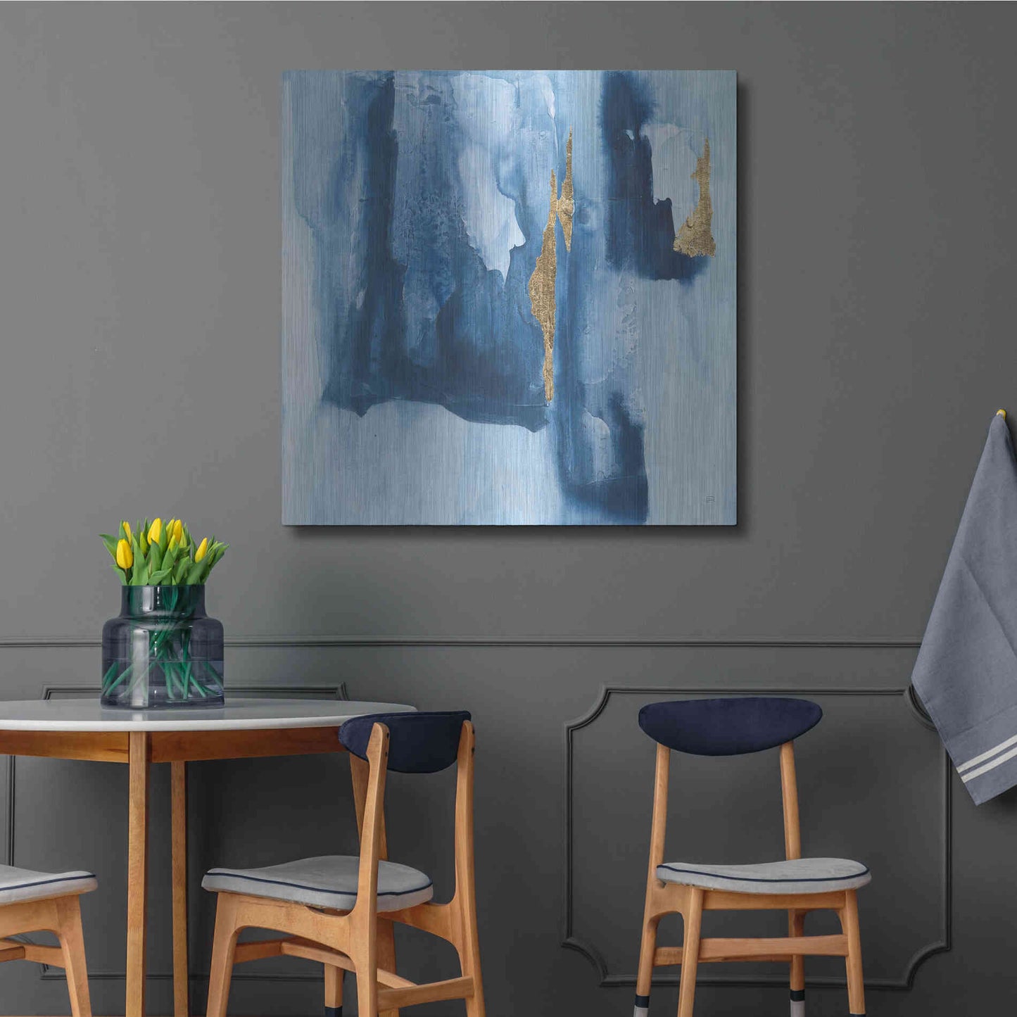 Luxe Metal Art 'Glacier V' by Chris Paschke, Metal Wall Art,36x36