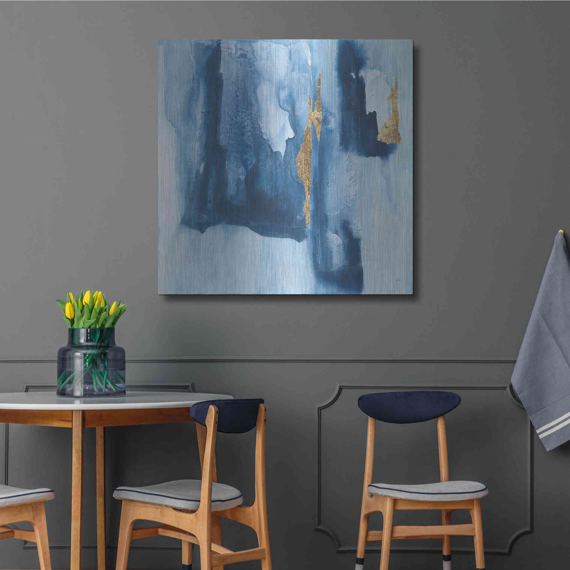 Luxe Metal Art 'Glacier V' by Chris Paschke, Metal Wall Art,36x36